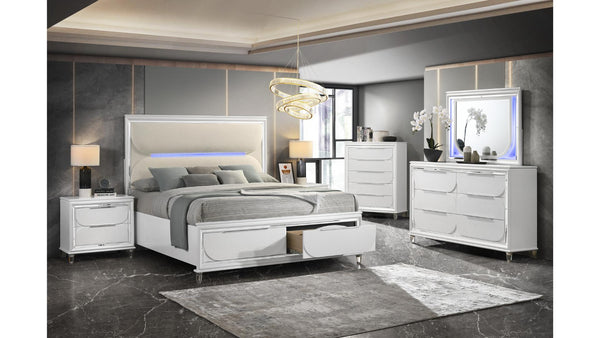 Cushioned with storage Pcs Bedroom set
