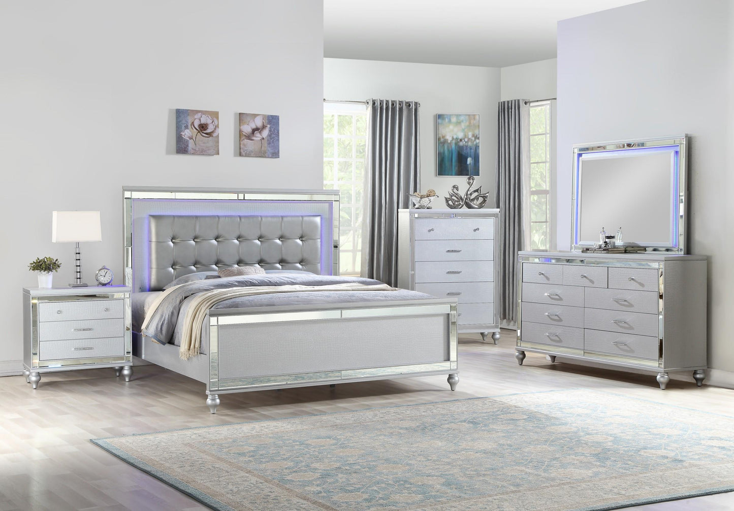 Majestic 6 Pcs Bedroom set with Led Lights