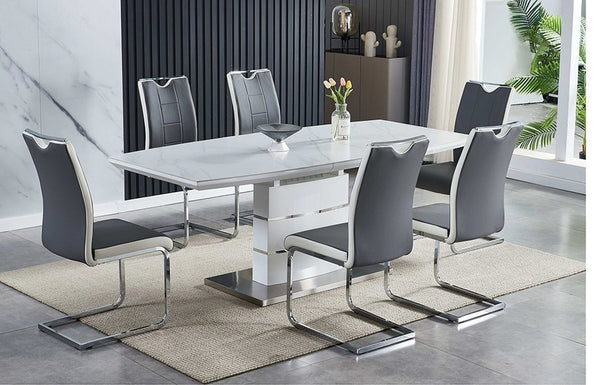 "Cascadia Delight" 7-Piece Dining Table Set