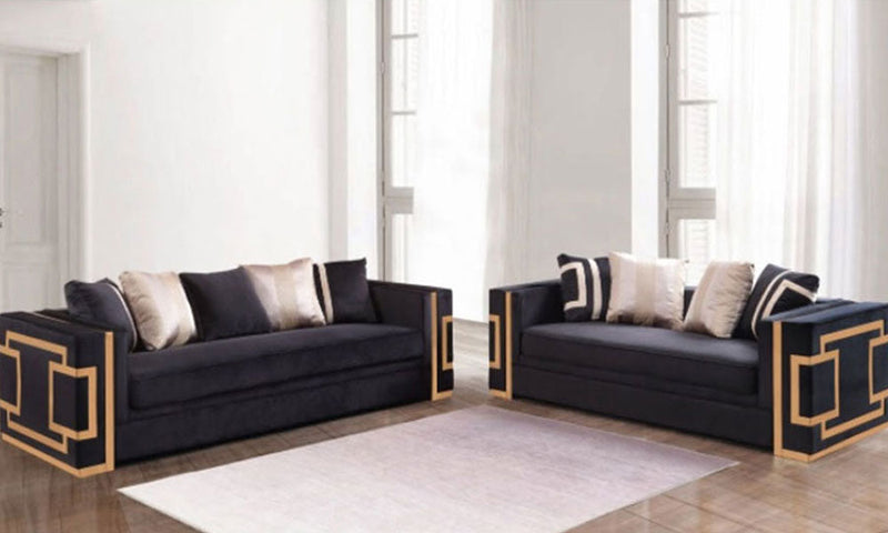 "Midnight Glam Sofa Set"