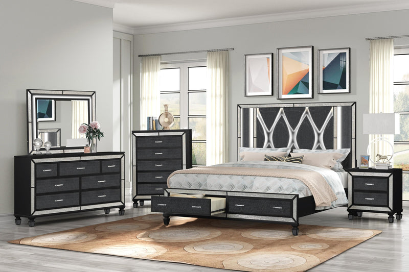 Crystal Minacious 6 PCs Bedroom set