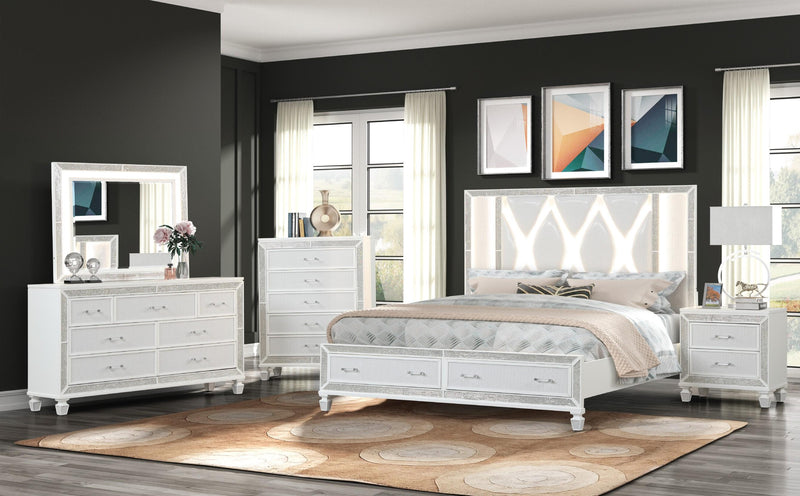 Crystal Minacious 6 PCs Bedroom set