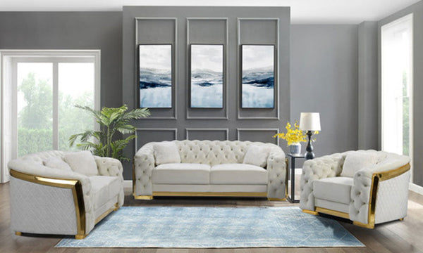 "Chic Grey Living Set"