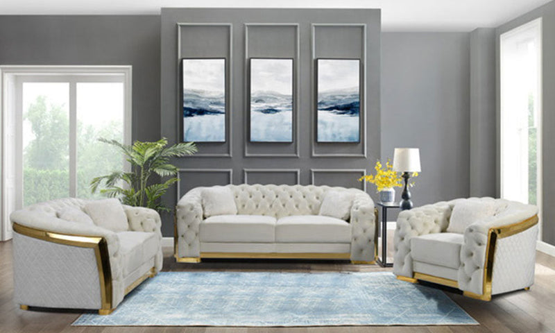 "Chic Grey Living Set"