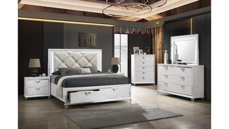 Glossy Prism 6 pcs Bedroom set